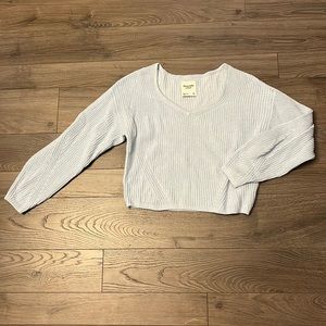 Abercrombie & Fitch Light Blue Cropped Sweater XS
